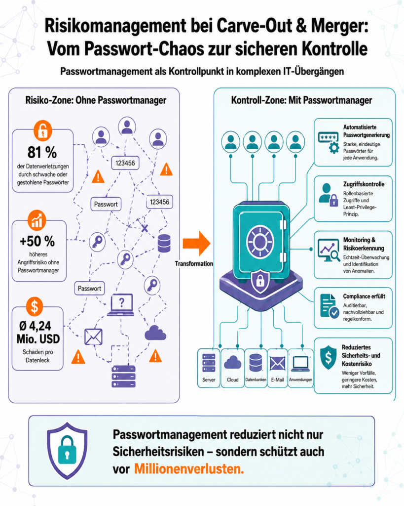 Risikomanagement bei Carve Out und Merger - Infografik